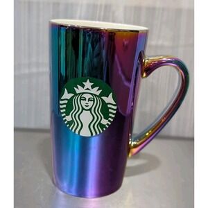 Starbucks‎ 2022 Rainbow Holographic Iridescent Holiday Collection Mug 16 oz